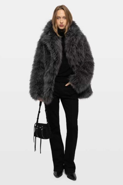 Zadig & Voltaire Faune Coat, Light grey.