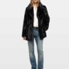 Zadig & Voltaire Fleur Coat, Dark chocolate.